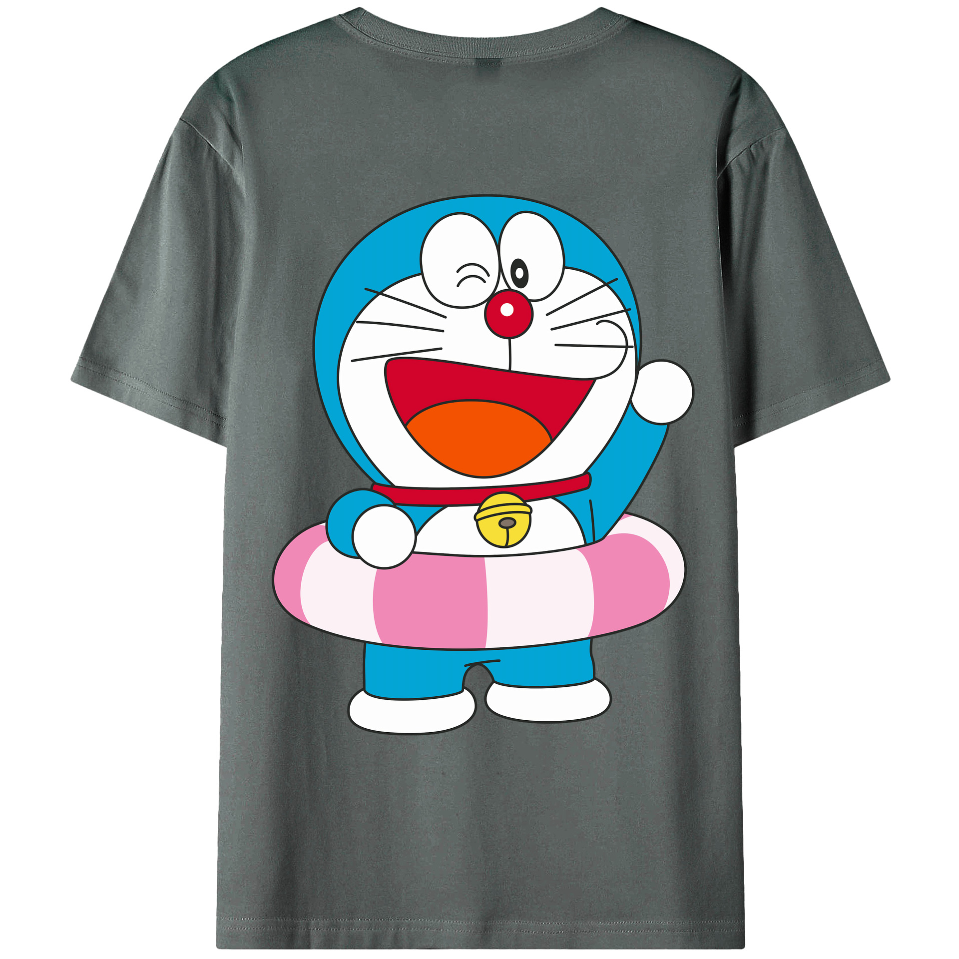 （画像用） ドラえもん Doraemon 綿100％ メンズ半袖Tシャツ（バックプリント） 通気性